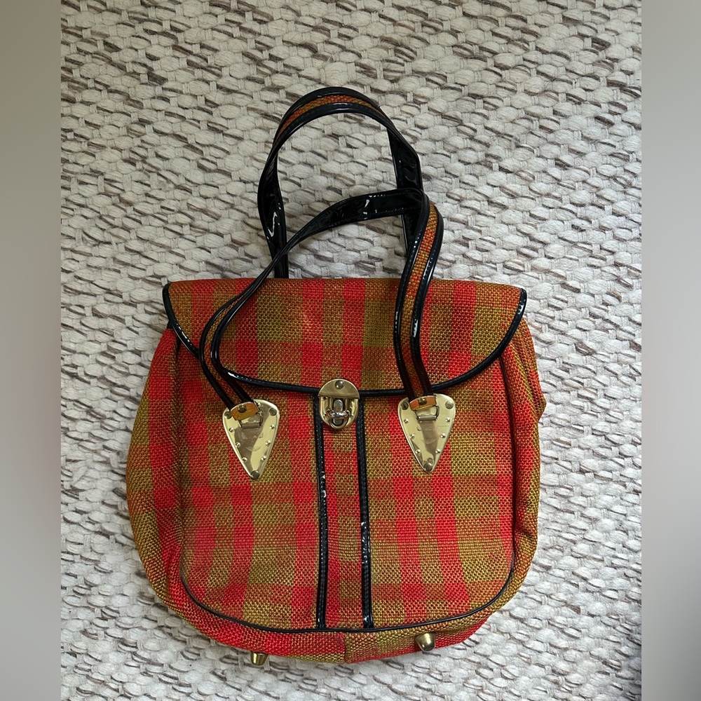 Vintage tweed Aetna overnight bag